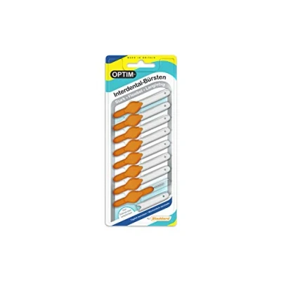 Image of OPTIM Interdental Brushes Pack of 8 Orange 0.45 mm Size 1