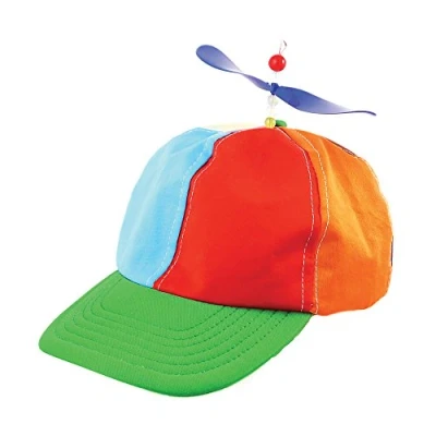 Image of Multicolor Helicopter Clown Hat (Pack of 1) Eye Catching Design, Perfect Accessory for Costume Parties, Celebrations, Festivals, Events, &amp; Gift