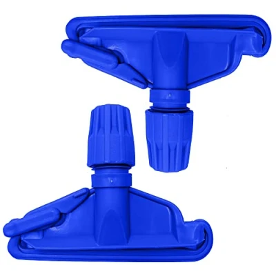 Image of Kentucky Mop Head Clip Colour Coded, Pack of 2 Plastic for Secured Attachment Between Heads Replacement and Handle (Blue)