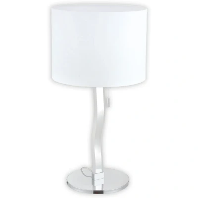 Image of Aurelia Table Lamp with Round Shade White 1xE27