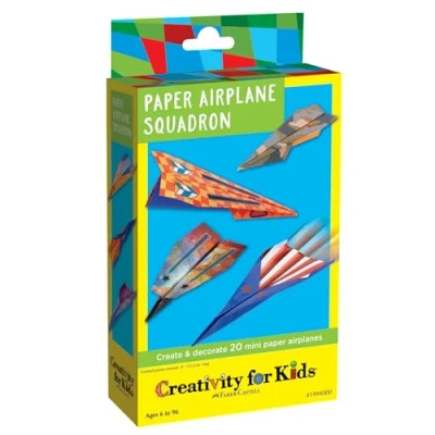 Image of Creativity For Kids F901994 West Design Junior Selection Paper Airplane Squadron Mini Kit, Multi Color