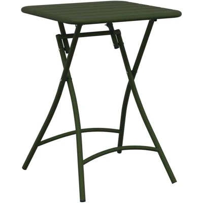 Image of vidaXL Dark Green Folding Garden Table 55x55x73 cm Steel