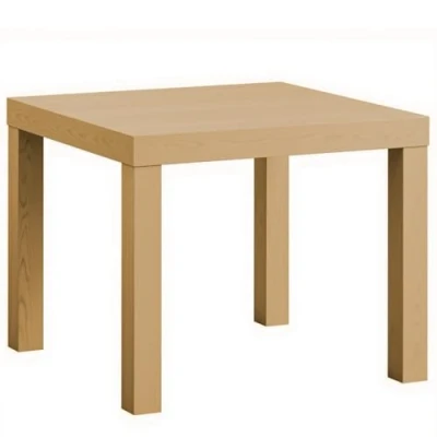 Image of Ikea Lack Small Coffee Table, Wood, Beige, 55x45x55