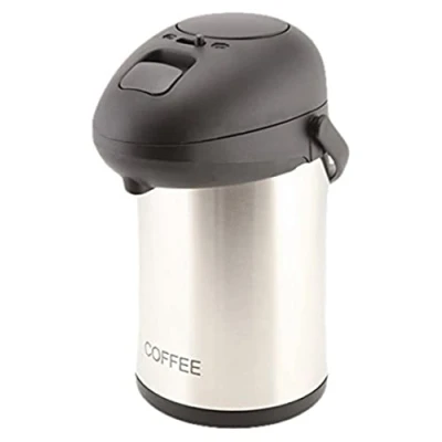 Image of Genware NEV V7251COFFEE Coffee Vacuum Pump Pot, Stainless Steel, Unbreakable 2.5 L