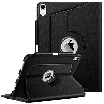 Image of FINTIE Rotating Case Compatible with iPad 10th Generation (2022 Model) 10.9 Inch 360 Degree Swivel Protective Stand Cover Pencil Holder, Auto Wake/Sleep, Black
