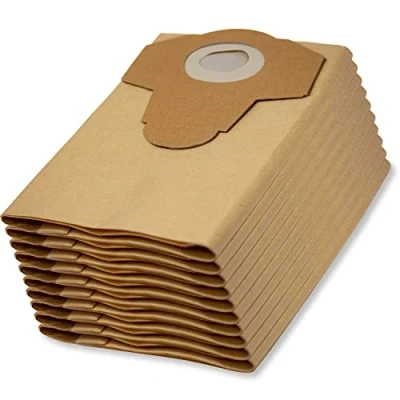 Image of 10 Original Parkside Lidl Vacuum Cleaner Bags for Wet/Dry Cleaners PNTS 1250, 1250/9, 1300 A1, B2, C3, D3, E4, F5, PWD 12 PAS 500 D3