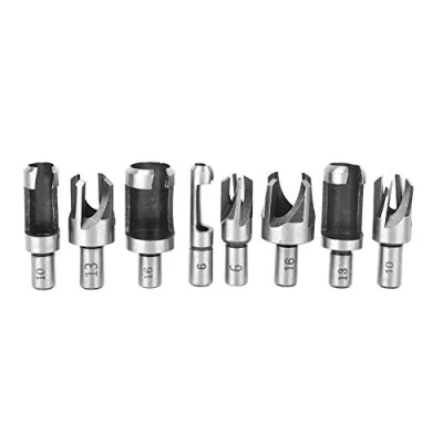Image of 8Pcs Wood Plug Cutter Set Tapered Claw Drill Bit Cutters for Chamfer Bench and Electric