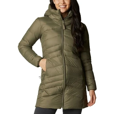 Image of Columbia Women&#039;s Autumn Park Down Mid Puffer Jacket, Stone Green, M