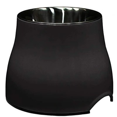 Image of Dogit 2 in 1 Elevated Dish/Bowl, Black, 900 ml