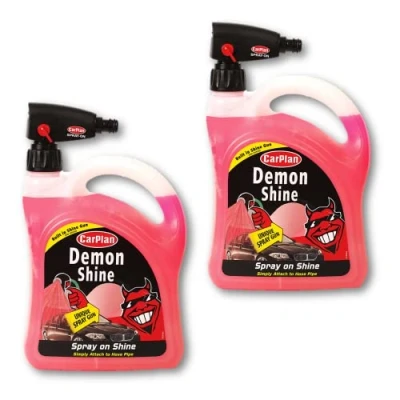 Image of CarPlan Demon Shine, Spray On with Gun, 2 Litre (Pack of 2)