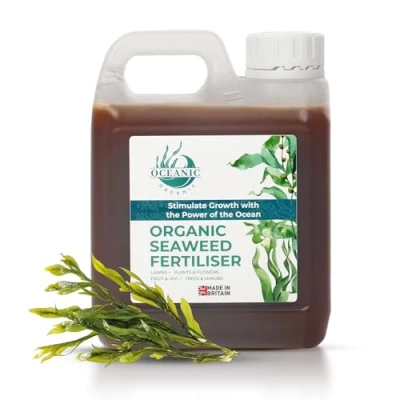 Image of Organic Seaweed Fertiliser, Nutrient Rich Plant Feed, Liquid for Plants, Lawns &amp; Vegetables UK Made (1L)