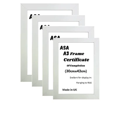 Image of A3 Size Picture Frame Home Decoration Photo Frames Certificate Document White Black Pack of 4 (A3 (Pack 4))