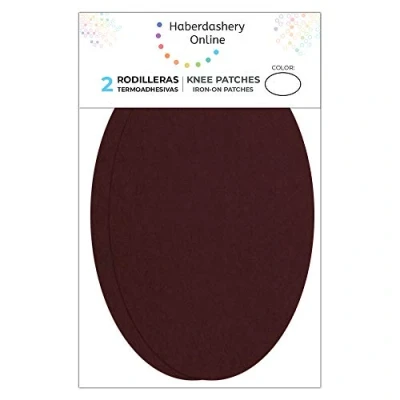Image of Haberdashery Online 2 Piece Suede Knee Patches, Iron On Pads for Clothes Protection &amp; Repair, Ideal Trousers, Jackets, Sweaters, Shirts, 16x10cm, Color: 91. Bordeaux