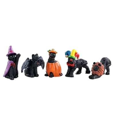 Image of Lemax Halloween Cats, Set Of 5