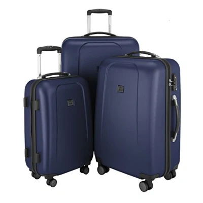 Image of HAUPTSTADTKOFFER Wedding Set of 3 Hard Side Luggages Trolley Hardside Shell Suitcase Expandable, TSA, (55 cm, 65 cm &amp; 75 cm), Dark Blue