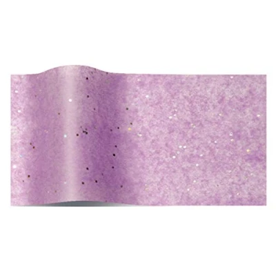 Image of 5 LILAC GEMSTONE WRAPPING TISSUE PAPER SHEETS LUXURY SPARKLY GLITTER GEM 35x45cm