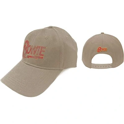 Image of David Bowie Mens Black Baseball Cap Flash Logo Official