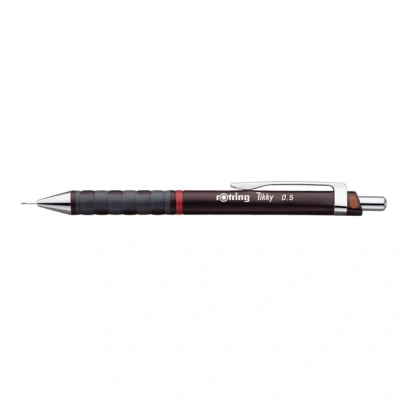 Image of Rotring 1904691 Tikky Colour Coded Mechanical Pencil Burgundy Barrel 0.50 mm