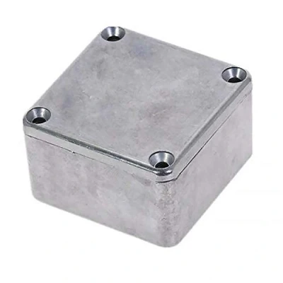 Image of ExcInter 1590LB(50.5x50.5x31mm) Silver Aluminium Enclosure Electronic Diecast Stomp Project Box Waterproof for External Power/Outdoor