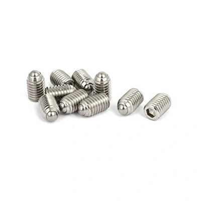 Image of Sourcingmap M8x12mm 304 Stainless Steel Spring Hex Socket Ball Point Grub Set Screws 10pcs