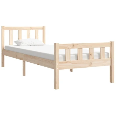 Image of vidaXL Bed Frame without Mattress Solid Wood Single