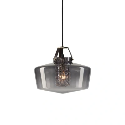 Image of DESIGN BY Us Addicted To pendant light, smoky grey/brass/brown