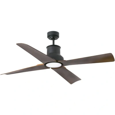 Image of Winche LED Brown Ceiling Fan with DC Motor, 3000K, IP44