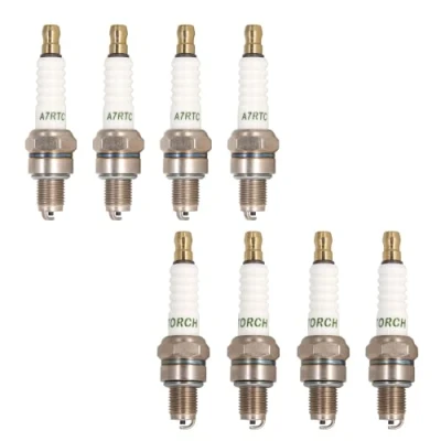 Image of TORCH 8pcs A7RTC Spark Plug Repalce for NGK 4549 CR7HSA 4629/C7HSA Plug, DEN SO 4008/U22FSR U 5383/IUF22, BOS CH UR3AS Z9Y Copper Plus 808, OEM