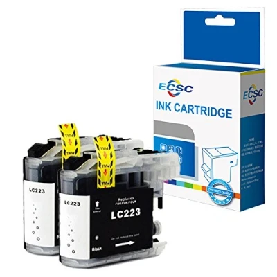 Image of ECSC Compatible Ink Cartridge Replacement for Brother DCP J4120DW J562DW MFC J4420DW J4620DW J4625DW J480DW J5320DW J5620DW J5625DW J5720DW J680DW J880DW LC223B (Black, 2 Pack)