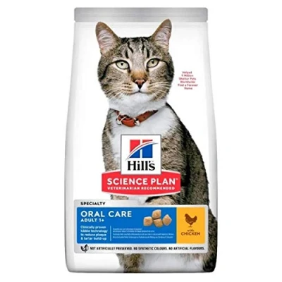 Image of FOXCUP Hill&#039;s Science Plan Adult Oral Care Dry Cat Food Chicken Flavour 7kg Plaqueoff Feline Essentials With Natural Tooth Health