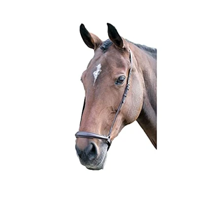 Image of Shires Equestrian Blenheim Drop Noseband Havana Size: Pony