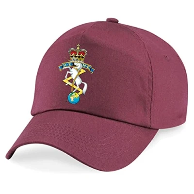 Image of PSave Royal Electrical &amp; Mechanical Engineers REME Insignia Embroidered Baseball Cap British Army Military Embroidery (Maroon)