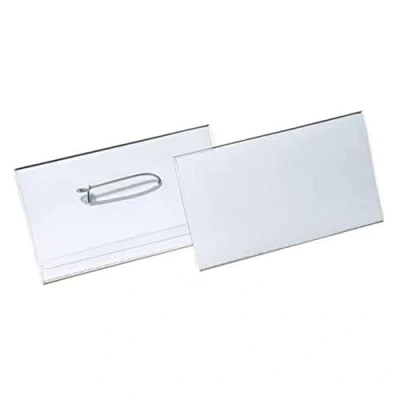 Image of Durable Pin Name Badge 40 x 75 mm (Pack of 100)