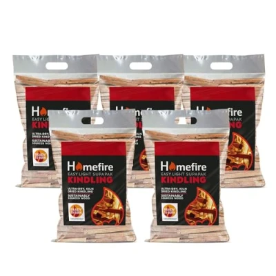 Image of Homefire Sustainably Sourced Supapak Wood Kindling, for Burners, Open Fires, Multi fuel Stoves (5 Packs)