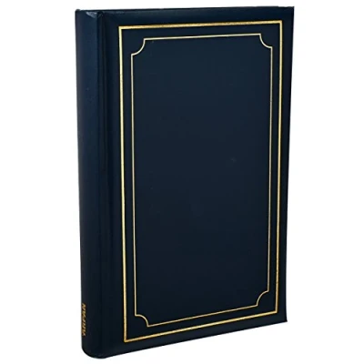 Image of Arpan 6x4&#039;&#039; Deluxe Padded Cover Slip in Photo Album for 300 Photos Navy Blue