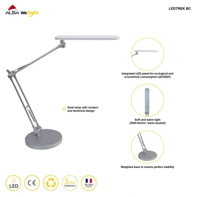 Image of Alba Trek White LED Desk Lamp LEDTREK