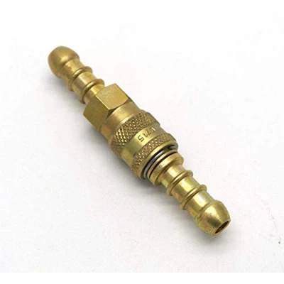 Image of 2 x Inline Quick Release Fitting Coupling for 8mm i d propane butane gas Hose