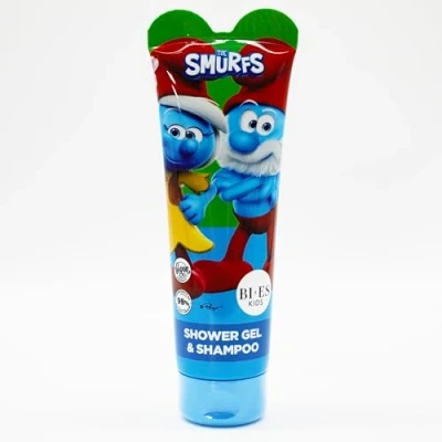 Image of The Smerfy 2 in 1 Shower Gel and Shampoo, Natural Vegan Shampoo for Kids, 240 ml