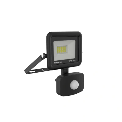 Image of Kosnic Rhine Slim Profile LED Floodlights with PIR 10W 6500K