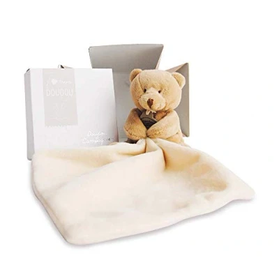 Image of Doudou et Compagnie 10 cm Natural Bear and Towelling with Gift Box