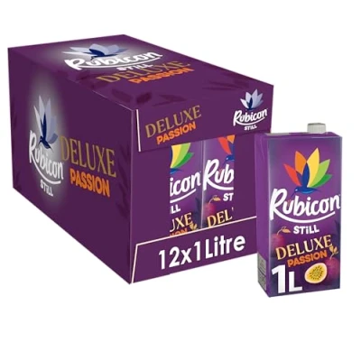 Image of Rubicon Still 12 Pack Deluxe Passion Juice Drink, Made with Handpicked Fruits for a Temptingly Intense Taste &quot;Made of Different Stuff&quot; x 1L Carton