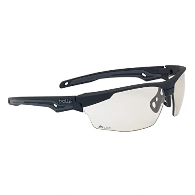 Image of bollé TRACKER II SAFETY SPECTACLES SMOKE PC LENS, Matte Black Frame/Csp Lenses