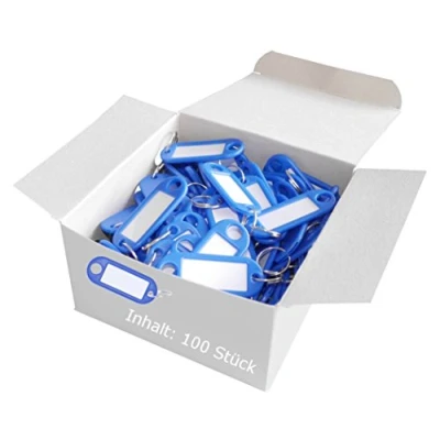 Image of Wedo 262801803 Key Fob Blue (Pack of 100)