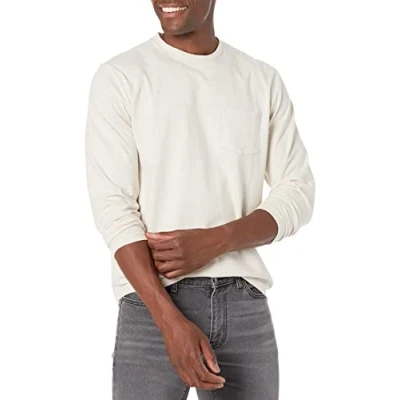 Image of Amazon Essentials Men&#039;s Regular Fit Long Sleeve T Shirt, Oatmeal Heather, S