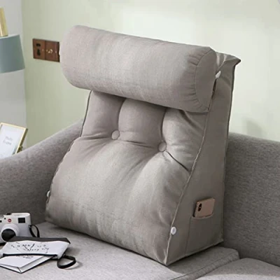 Image of CLEMMO Reading Pillow With Neck Pillow,Cuddle Cushion,Lumbar Support Cushion,Great For Back Support,Bed,Gaming,Reading,Relaxing Or Watching TV
