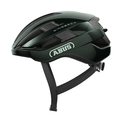 Image of ABUS WingBack Racing Bicycle Helmet Simple for Sporty Riding in Everyday Use and Leisure Time Adults Teenagers Green, Size M