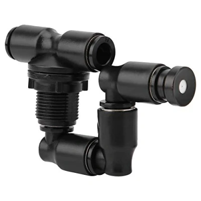 Image of Bewinner Ecological Rainforest Mist Maker Fogger Nozzle, 360 Degree Adjustable Nozzle Reptiles Sprinkler Cooling System For Tank, Black