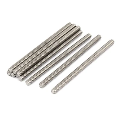 Image of Sourcingmap M4 x 70mm 304 Stainless Steel Fully Threaded Rod Bar Studs Silver Tone 10 Pcs