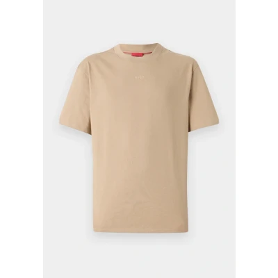 Image of HUGO Dapolino Basic Tshirt, Men&#039;s, Size: Medium, Medium beige