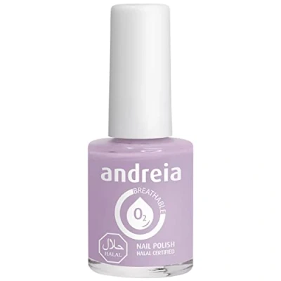 Image of Andreia Halal Breathable Nail Polish Water Permeable Glossy Vegan and Cruelty Free Colour B1 Purple Shades of Blue 10.5 ml